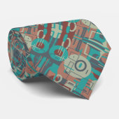 南西部の部族幾何学模様抽象芸術アート ネクタイ (ロール)