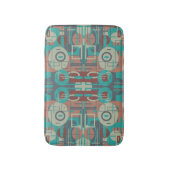 南西部の部族幾何学模様抽象芸術アート バスマット (正面縦)