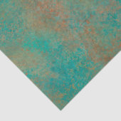 南西部の銅ティール（緑がかった色）抽象芸術パターン 薄葉紙 (詳細)