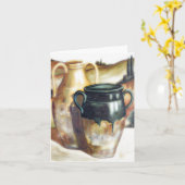 南西部の陶器のノートカード カード (黄色い花)