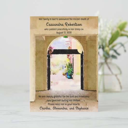 南西部をテーマにした死亡告知 招待状 (スタンド正面)