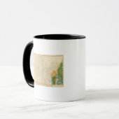 南西部を示す地質図 マグカップ (正面左)