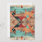 南西部アステカ ブライダルシャワー 招待状 (裏面)