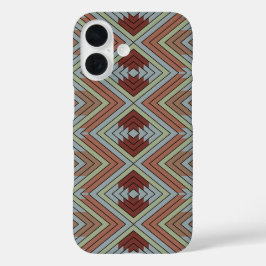 南西部アメリカ先住民スタイルの柄アート iPhone 16ケース