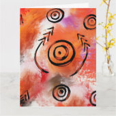 南西部アート カード (黄色い花)