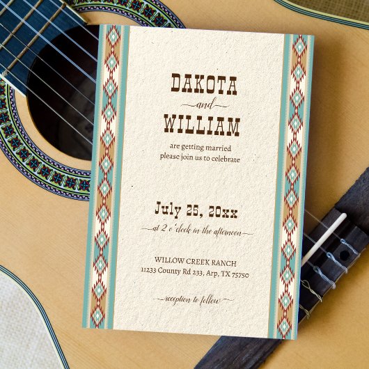南西部カウガールウェディング 招待状