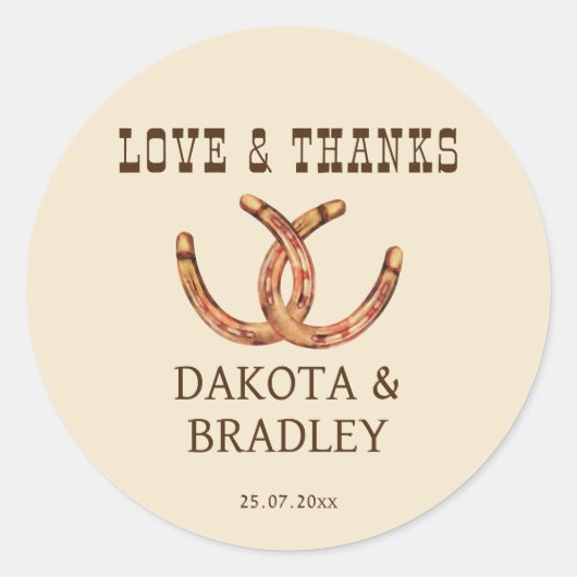 南西部カウガール西部ありがとう ラウンドシール (正面)