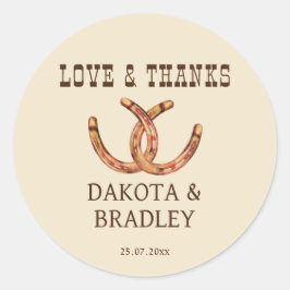 南西部カウガール西部ありがとう ラウンドシール