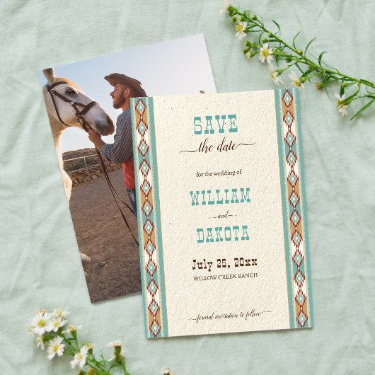 南西部カウガール セーブ・ザ・デート 招待状