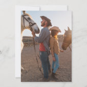 南西部カウガール セーブ・ザ・デート 招待状 (裏面)