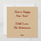 南西部カウスカル ポインセチア デザートコア ホリデー シーズンカード (裏面)