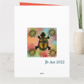 南西部カメのアート カード (裏面)