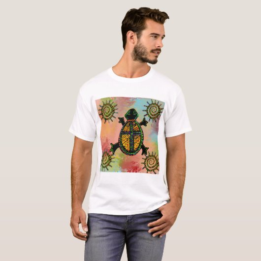 南西部カメのアート Tシャツ (正面フル)