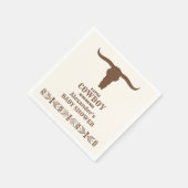 南西部カントリーランチウェスタンベビーシャワー スタンダードカクテルナプキン (角)