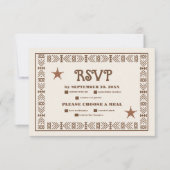 南西部カントリーランチウェスタン結婚ズ 出欠カード (正面)