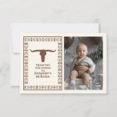 南西部カントリーランチウェスタン1日の誕生日 サンキューカード (正面)