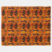 南西部クマのアート フリースブランケット (正面(横))