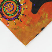 南西部クマのアート フリースブランケット (角)