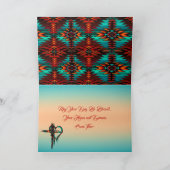 南西部クロス 誕生日カード カード (内部)