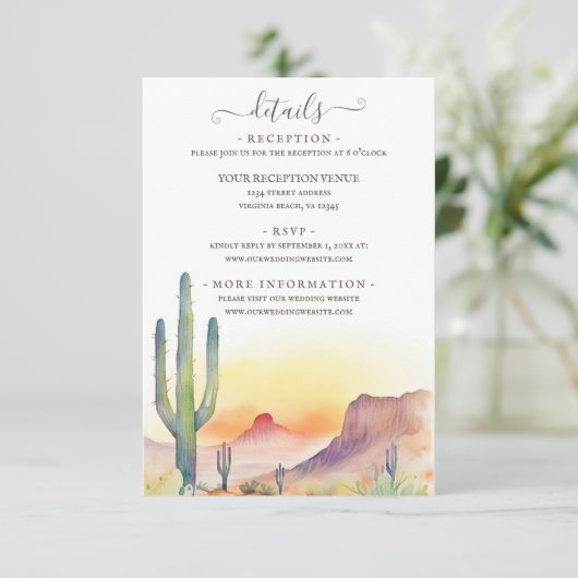 南西部サザベートサボス結婚の詳細 エンクロージャーカード (スタンド正面)