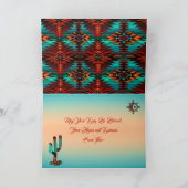 南西部サボテンと太陽のグリーティングカード カード (内部)