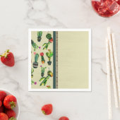 南西部サボテン植物自然ベビーシャワー スタンダードカクテルナプキン (インサイチュ)