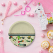 南西部サボテン植物自然ベビーシャワー ペーパープレート (パーティー)