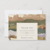 南西部サボテン結婚景観 サンキューカード (正面)
