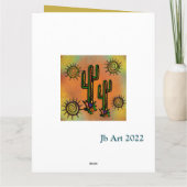 南西部サボテン アート カード (裏面)