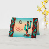 南西部サボテン＆サン 母の日のカード カード (黄色い花)