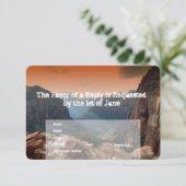 南西部ザイオンキャニーの結婚式招待状 出欠カード (スタンド正面)