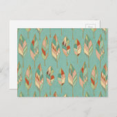 南西部ジオステップ | 水彩の羽根模様 ポストカード (正面/裏面)