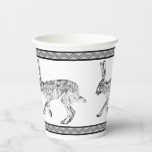 南西部ジャックラビットと幾何学山脈 紙コップ (正面)