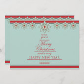 南西部スタイルのクリスマスと新年の挨拶 シーズンカード (正面/裏面)