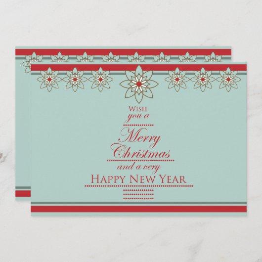 南西部スタイルのクリスマスと新年の挨拶 シーズンカード (正面/裏面)