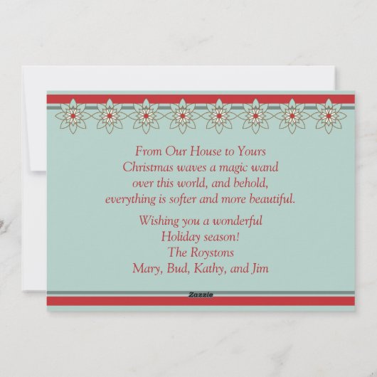 南西部スタイルのクリスマスと新年の挨拶 シーズンカード (裏面)