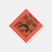南西部トカゲアート スタンダードカクテルナプキン (角)