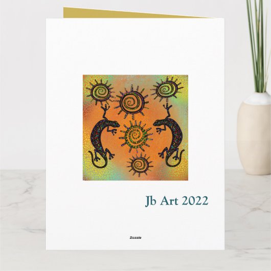 南西部トカゲ アート カード (裏面)