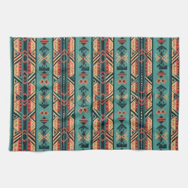 南西部トライバルターコイズ キッチンタオル