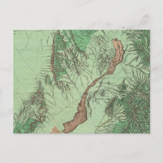 南西部ニューメキシコ州の土地分類図 ポストカード (正面)