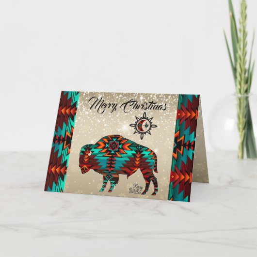 南西部バッファロー ホリデー カード (正面)