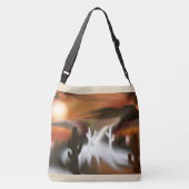 南西部ファイア＆アイス抽象アート クロスボディバッグ (裏面)