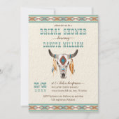 南西部ボホ族の部族の牧場ブライダルシャワー 招待状 (正面)