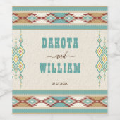 南西部ボホ族結婚の ワインラベル (シングルラベル)