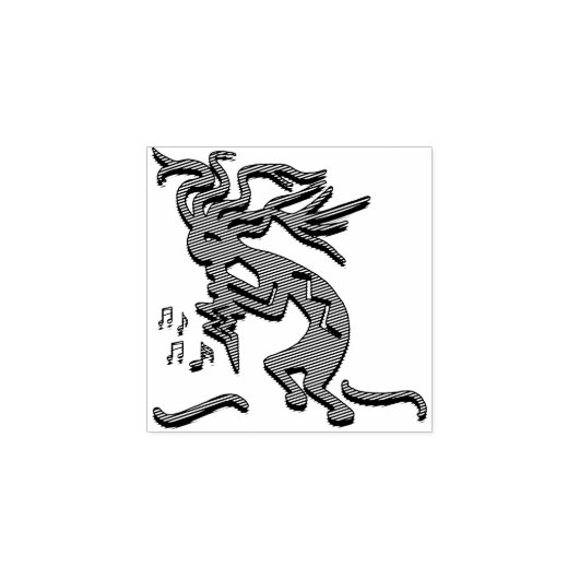 南西部ミュージカルマイムメーカーココペリの美術 ラバースタンプ (インプリント)