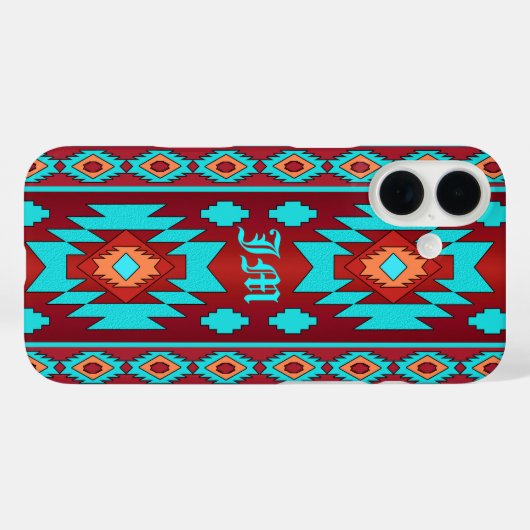 南西部幾何学エスニック Case-Mate iPhoneケース (裏面 (横))