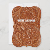 南西部柄 ウェスタンカントリー トゥールドレザー 招待状 (正面)