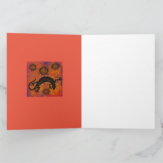 南西部爬虫類アート カード (内部)