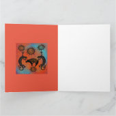 南西部爬虫類 クマのアート カード (内部)