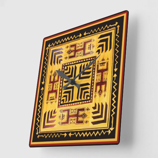 南西部部族岩石の壁時計 スクエア壁時計 (傾斜)